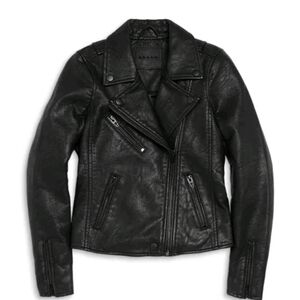 Blank NYC Jet Black Leather Moto Jacket